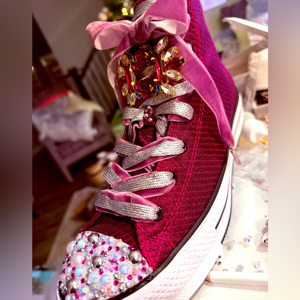 Customized Bling Converse by CookieandKate Designs